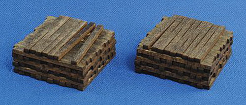 Blair Line 2811 HO Pile O' Stained Assembled Railroad Ties (Pack of 2)