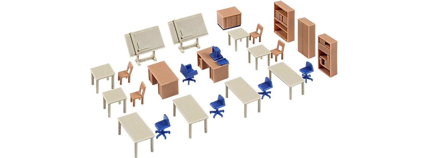 Kibri 38655 HO Office Furniture Kit For Technicians