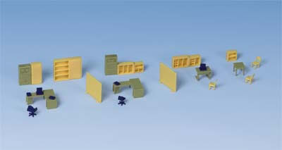 Kibri 38654 HO Office Furniture