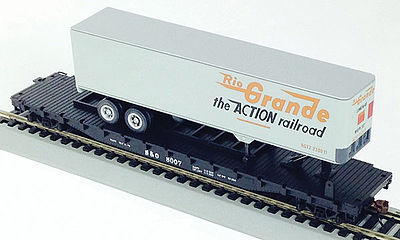 Con-Cor 9429 HO Baltimore & Ohio 54' Flatcar with 40' Trailer - Kit #8007