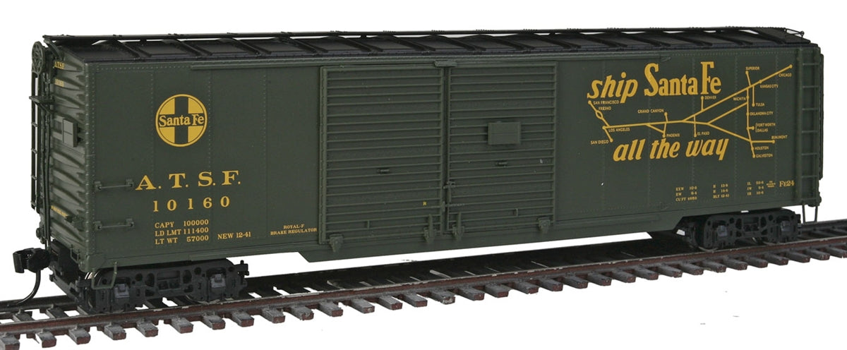 Walthers 920-101658 HO Santa Fe 50' AAR Double-Door Express Boxcar #10160