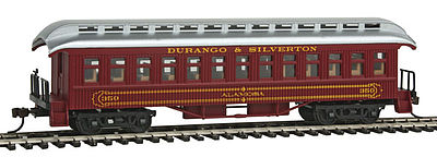 Con-Cor 0001-05623 HO Durango & Silverton Alamosa 1880s Wood Open-Platform Coach