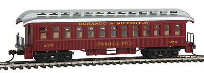 Con-Cor 15624 HO Durango & Silverton Yankee 1880s Wood Open-Platform Coach