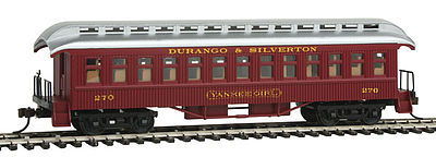 Con-Cor 0001-05624 HO Durango & Silverton Yankee 1880s Wood Open-Platform Coach