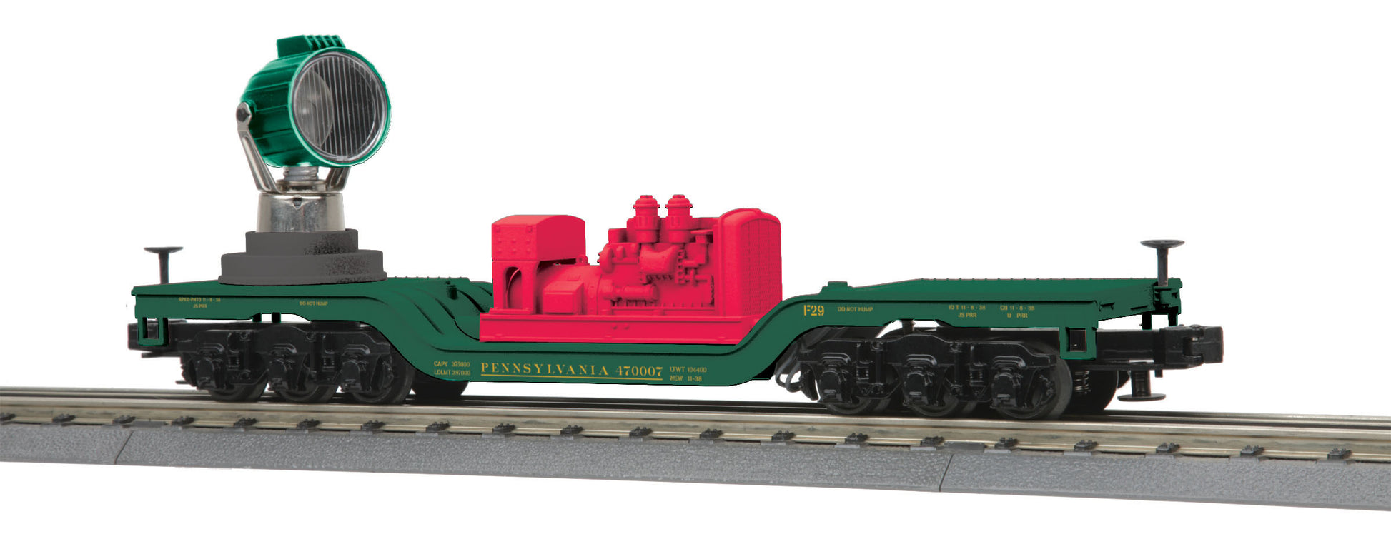 MTH 30-79418 O Pennsylvania Die-Cast Operating Searchlight Car