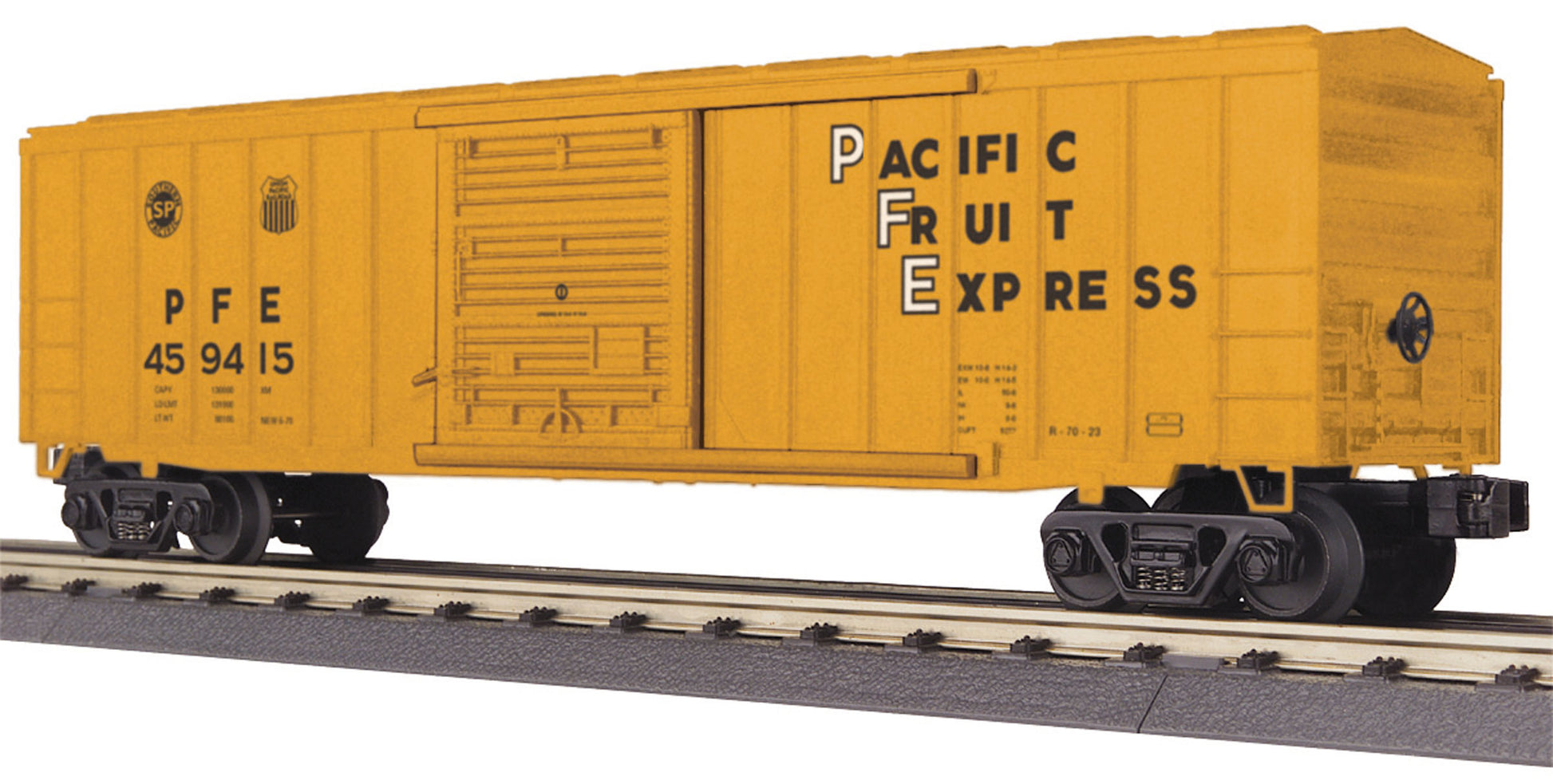MTH 30-74811 O Pacific Fruit Express RailKing 50' Modern Boxcar #459415