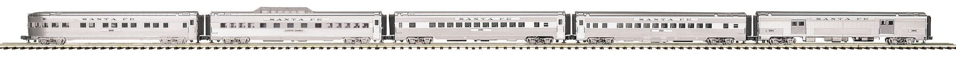 MTH 20-65251 O Santa Fe 70' Ribbed Passenger Car Set (Set of 5)