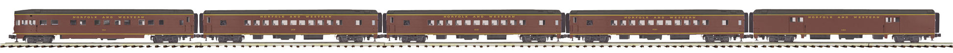 MTH 20-65260 O Norfolk & Western 70' Smooth Passenger (Set of 5)
