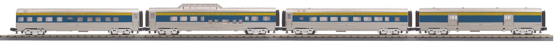 MTH 30-67851 O Delaware & Hudson 60' Streamlined Passenger Car Set (Set of 4)