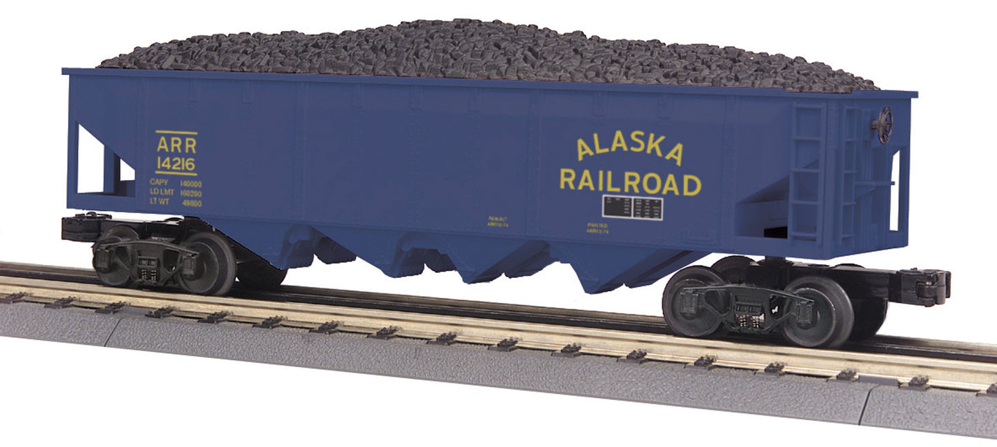 MTH 30-75510 O Alaska RailKing 4-Bay Hopper Car #14216