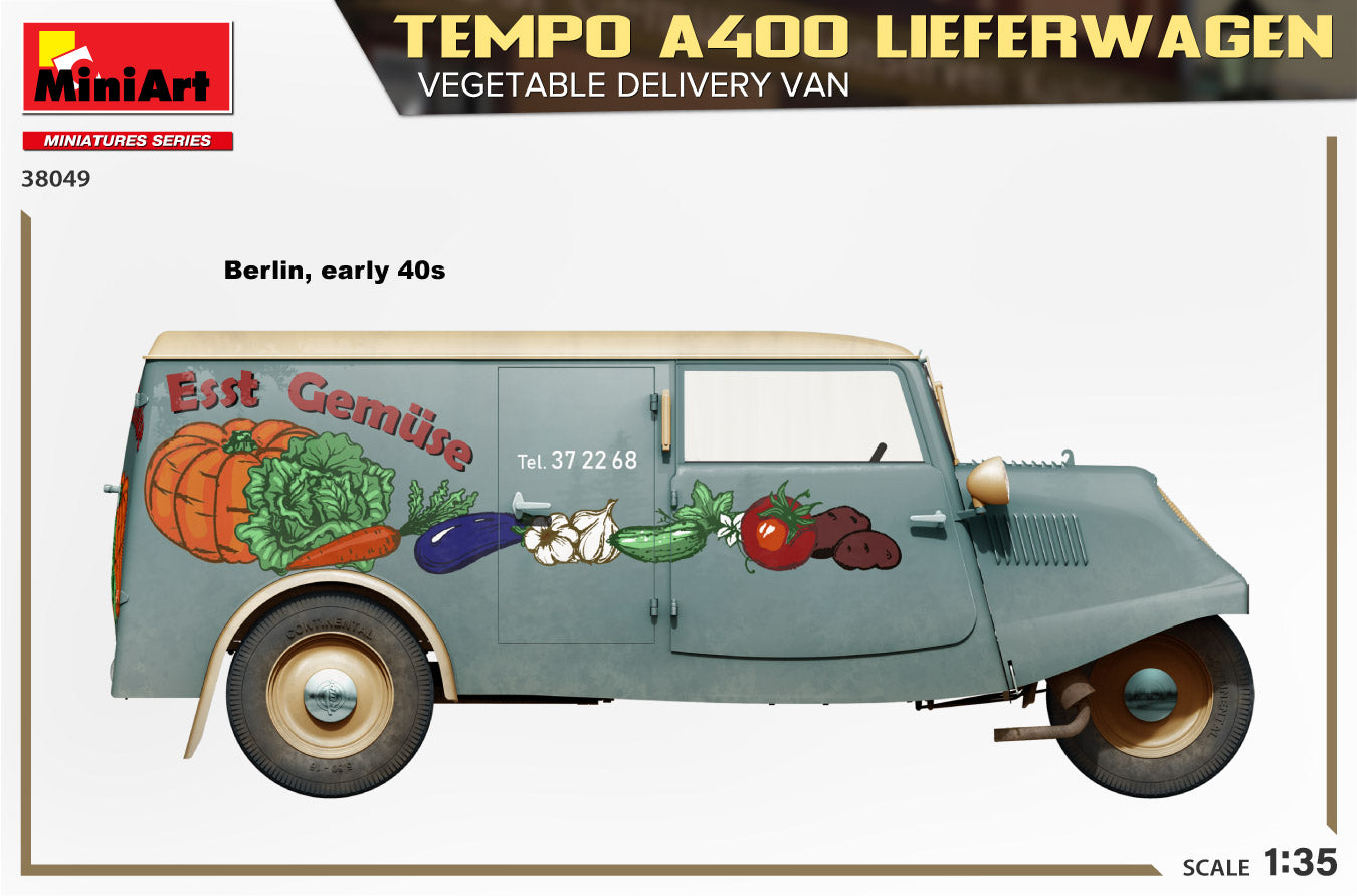 MiniArt 38049 1:35 Tempo A400 Lieferwagen Plastic Model Kit