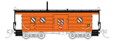 Fox Valley Models 91017 N MILW Low-Window Rib-Side Caboose w/Oil Door #01977