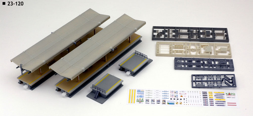 Kato 23-120 N Island Flag Stop Platform Building Assembled