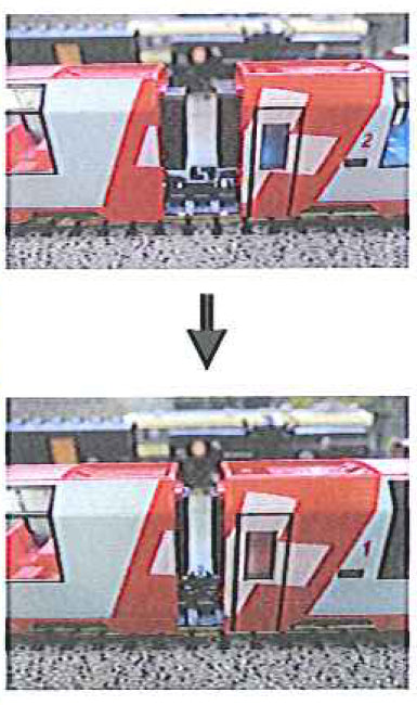 Kato 28-186 N Glacier Express Close Coupling Set
