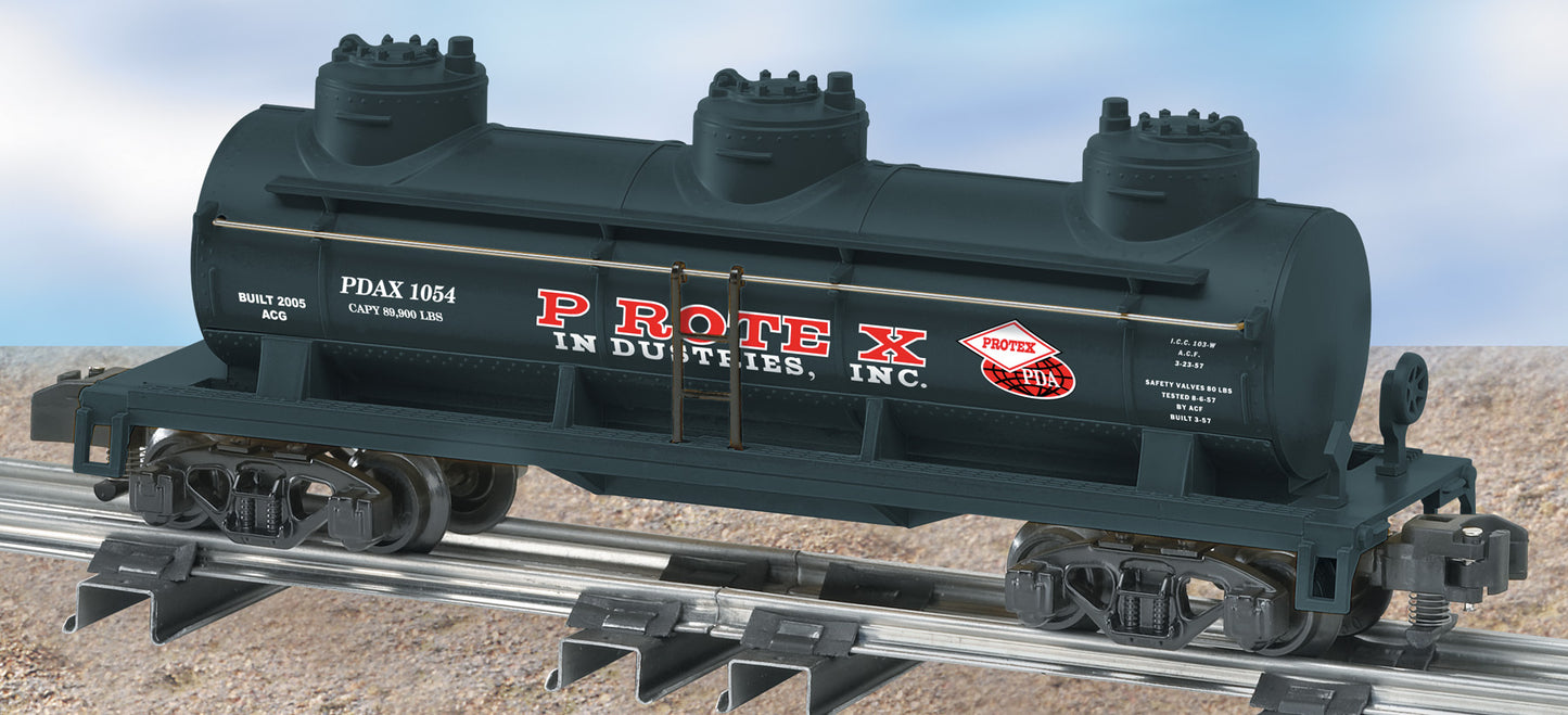 American Flyer 6-48418 S Gauge Protex 3-Dome Tank Car #1054