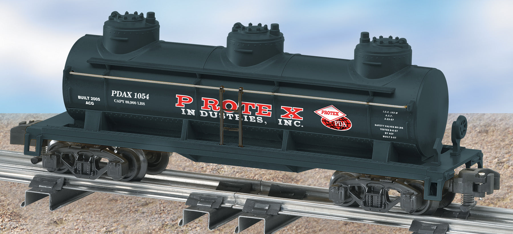 American Flyer 6-48418 S Gauge Protex 3-Dome Tank Car #1054