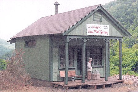 B.T.S. 17226 O Scale Cabin Creek East End Grocery Craftsman Building Kit