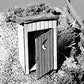 Master Creations 23004 HO Standard Type w/Flat Roof One Holer Outhouse Kit
