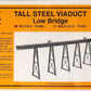 Micro Engineering 75-550 HO 210' Low Bridge Tall Steel Viaduct with Bents
