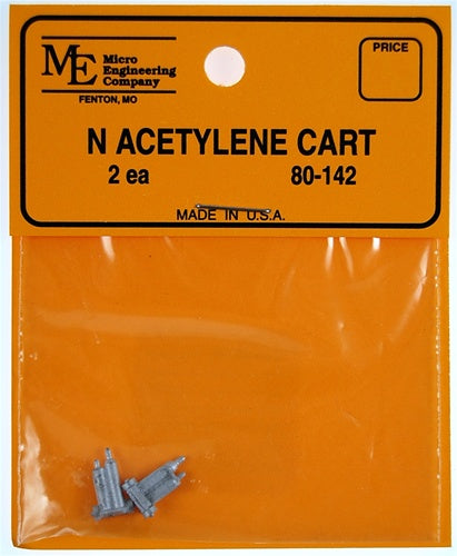 Micro Engineering 80-142 N White Metal Castings Acetylene Cart (Pack of 2)