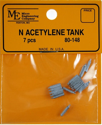 Micro Engineering 80-148 N White Metal Castings Acetylene Tanks (Pack of 7)