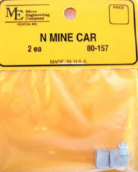 Micro Engineering 80-157 N White Metal Casting Mine Car (Pack of 2)
