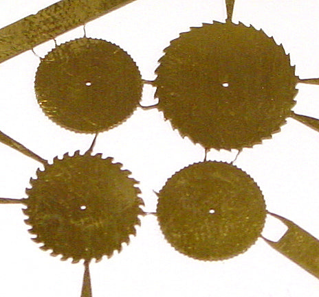 Sequoia Scale Models 1168 HO Brass Saw Blades (Set of 4)
