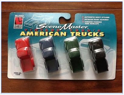 Life Like 1650 HO Vintage 1950's American Pickup Trucks (Set of 4)