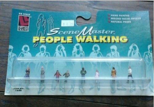 Life Like 1688 HO Scene Master Walking People Hand Painted Figures (Set of 7)
