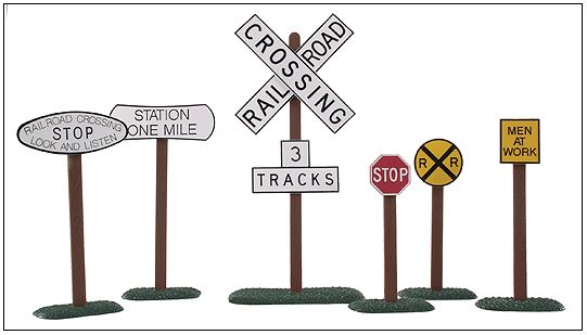 Life Like 1809 G Rail & Road Signs