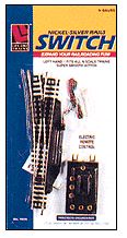 Life Like 7805 N Nickel Silver Left Hand Remote Switch Turnout