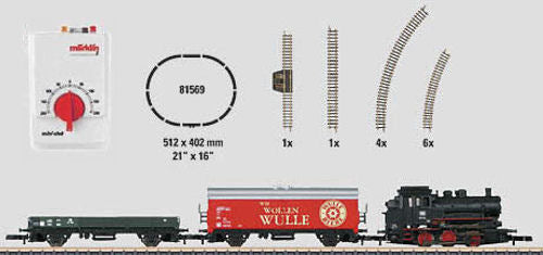 Marklin 81569 Z German Federal Railroad DB Steam Freight Starter Set