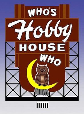 Miller Engineering 441402 HO/N Who's Hobby House Animated Neon Billboard