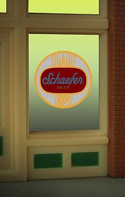 Miller Engineering 8925 HO/O Schaefer Beer Flashing Neon Window Lighting Sign