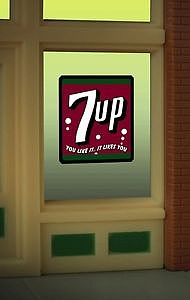 Miller Engineering 8945 HO/O 7up Window Sign