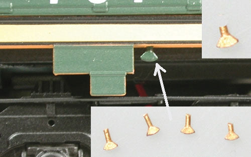 Cal Scale 190-590 HO Cab Ground Light Unpainted Brass Casting (Pack of 4)