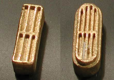 Cal Scale 190-633 HO HO Lost Wax Squared & Oval U25B Exhaust Stack (Pack of 2)
