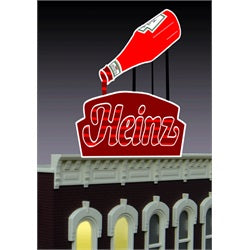 Miller Engineering 1082 HO/N Animated Neon Billboard Heinz Ketchup Small