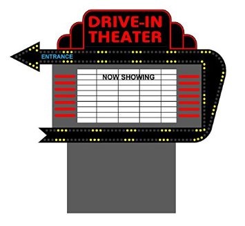 Miller Engineering 1381 HO/O Drive-In Theater Animated Neon Limited Edition Sign