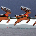 Miller Engineering 2011 HO/O Animated Neon Billboard Santa, Sleigh & Reindeer