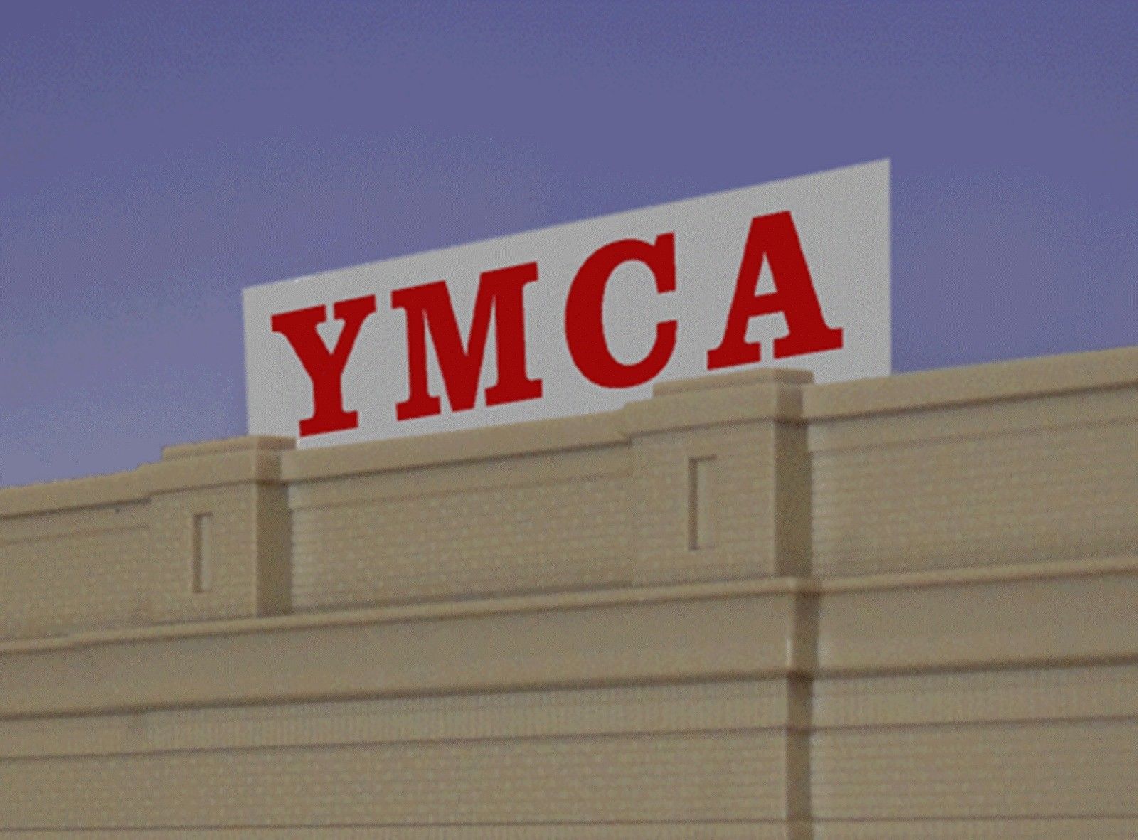 Miller Engineering 2072 N/HO Animated Neon Sign YMCA Small Horizonal