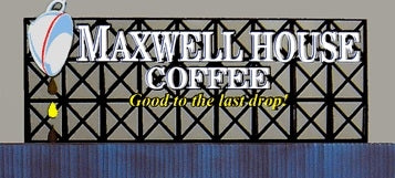 Miller Engineering 4181 HO/O Maxwell House Coffee Animated Neon Billboard