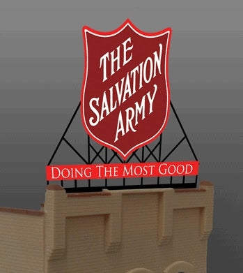 Miller Engineering 6281 HO/O Salvation Army Animated Neon Billboard