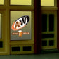 Miller Engineering 6666 HO/O Animated Neon Window Sign A&W Root Beer