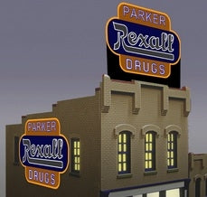 Miller Engineering 7581 HO/O Animated Neon Billboards - Super Animated Rexall