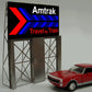 Miller Engineering 8281 HO/O Amtrak Travel by Train Animated Roadside Billboard