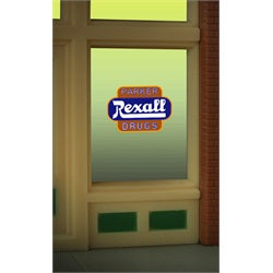 Miller Engineering 8820 HO/O Rexall Parker Drugs Flashing Neon Window Sign