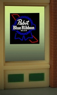 Miller Engineering 8825 HO/O Pabst Beer Flashing Neon Window Sign