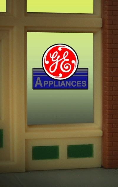 Miller Engineering 8835 HO/O GE Appliances Flashing Neon Window Sign Light Works
