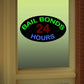 Miller Engineering 8880 HO/O Bail Bonds Flashing Neon Window Sign